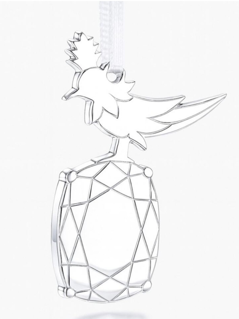 NEW Tiffany & Co. Bird on a Rock Pendant Ornament Charm Gift Pouch Silver